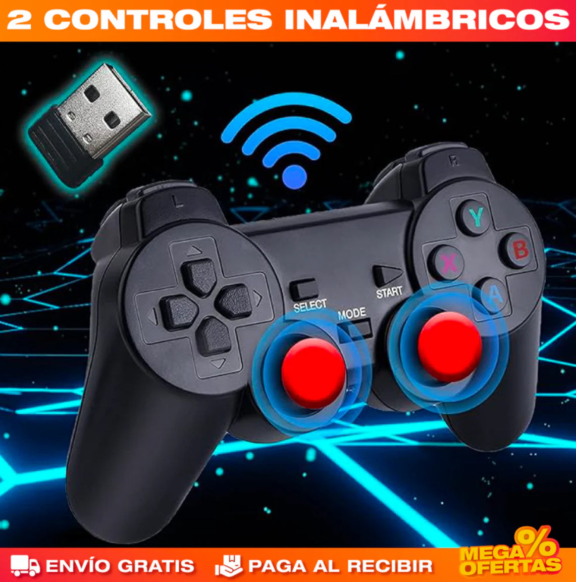 🎮 CONSOLA GAMESTICK 4K (+10.000 JUEGOS DE CONSOLA DE 9 CONSOLAS) + 2 MANDOS 👾